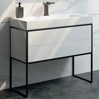 Напольная тумба под раковину Clarberg Logic LOG0109N 90см белый